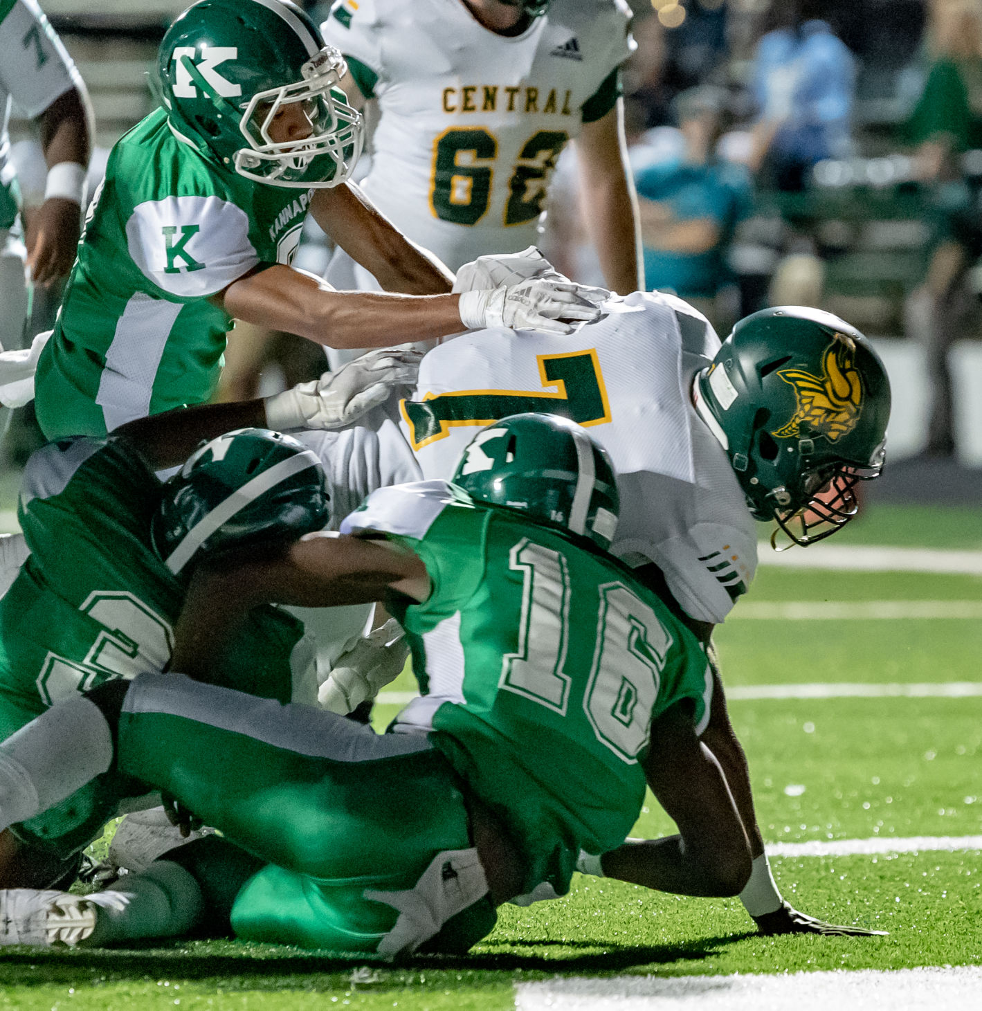 Friday night high school football action
